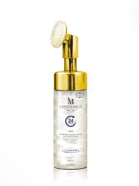 Latoua Mille Chamomile Peptide Lifting Lava Foam Cleanser - Gold/White NWT